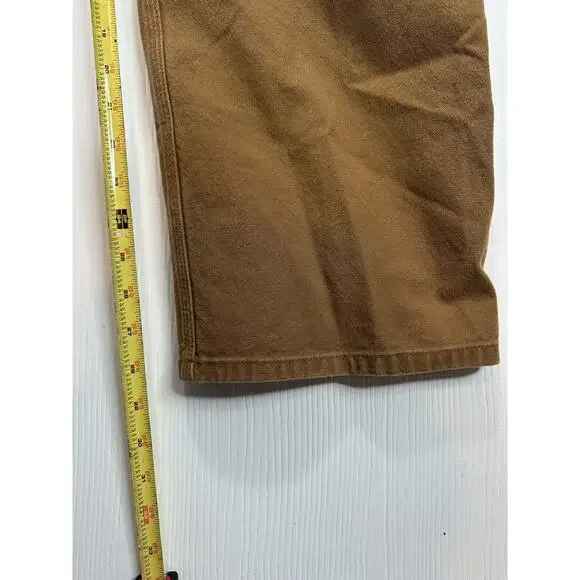 Vintage Carhartt Canvas Workwear Double Knee Carpenter Pants Size 40x30 Beige - Picture 9 of 9